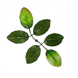 Лист роза 6-ка , 18.5 см (100 шт в уп)