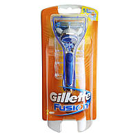 Станок для бритья мужской Gillette Fusion с 2 сменными кассетами Бритва Джиллет Фьюжн