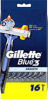 Бритвенные одноразовые станки Gillette Blue3 Smooh 16шт Бритвенные станки Gillette Одноразовый станок