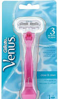 Женская бритва Gillette Venus Close&Clean с 1 сменной кассетой Розовая Женский станок Жиллет Венус