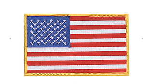 Нашивка прапор США повноколірний на клейкій основі розмір 8 см х 5,3 см
