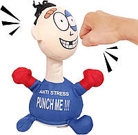 Мягкая игрушка антистресс Ударь Меня Детская игрушка Боксер Anti Stress Punch me со звуком при ударе I&S