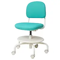 IKEA VIMUND(005.319.66), детское офисное кресло, бирюзовый