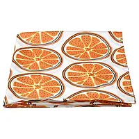 IKEA TORVFLY(405.571.86), скатерть, узор/кремовый оранжевый