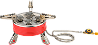 Набор плита газовая туристическая 5 комфорок шланг резьба 7/16 VIROK-44V201