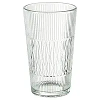 IKEA SMÄLLSPIREA(205.421.72), ваза, прозрачное стекло/узор