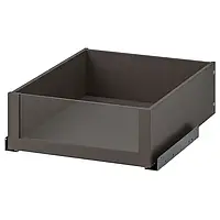 IKEA KOMPLEMENT(105.092.05), ящик со стеклянным фасадом, темно-серый