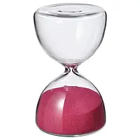 IKEA EFTERTÄNKA(505.451.45), декоративные песочные часы, прозрачное стекло/розовый