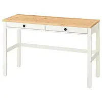 IKEA HEMNES(305.349.54), письменный стол с 2 ящиками, белая морилка/светло-коричневый