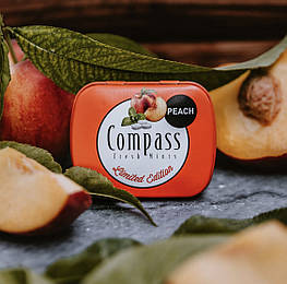 Освіжаючі пастилки без цукру Compass Mints Персик 14g