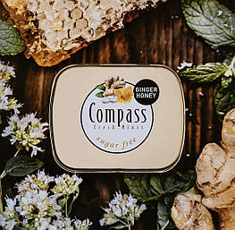 Освіжаючі пастилки без цукру Compass Mints Імбир і мед 14g