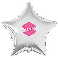 Наклейка "Барбі" лого коло зигзаг на кульку 18" (поштучно, без кульки)