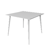 Обідній стіл на білих дерев'яних ніжках ЛОЙС квадрат ф-ка Неман 880*880*750 мм