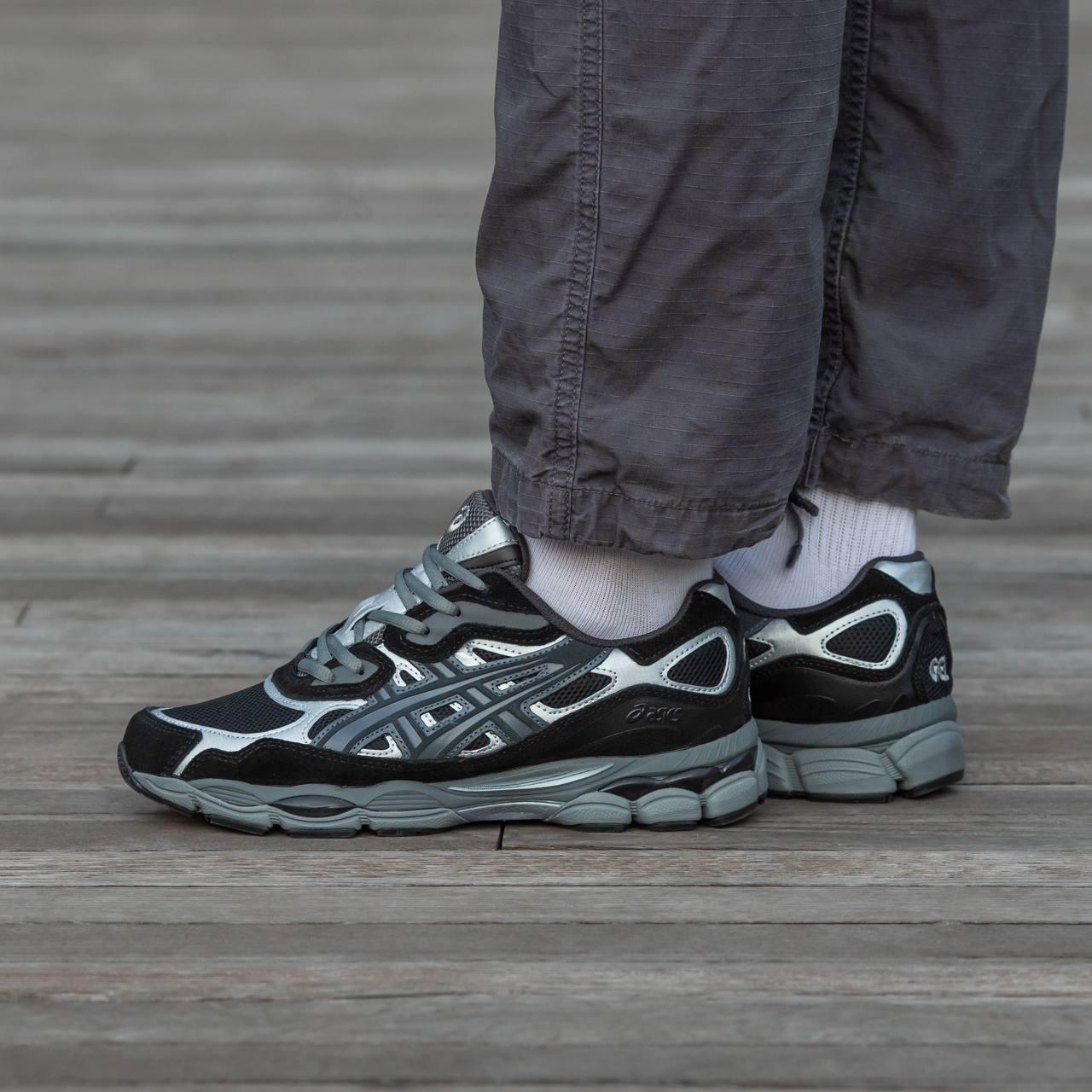 Стильні кроссівки чоловічі Asics Gel NYC Black. Молодіжне взуття для хлопців Асікс Гель.