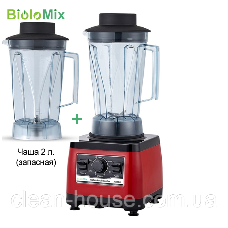 Набір Блендер стаціонарний BiOloMix A8700 + Чаша запасна 2 л., фото 1
