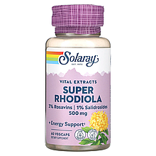 Екстракт кореня родіоли Solaray Super Rhodiola 500 mg 60 Caps