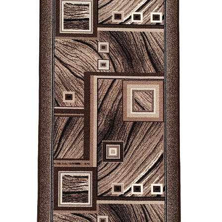 Коричнева килимова доріжка ширина 1м на повстяній основі КВАДРАТ, фото 1