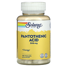 Пантотенова кислота Solaray Pantothenic Acid 500 mg 100 veg caps