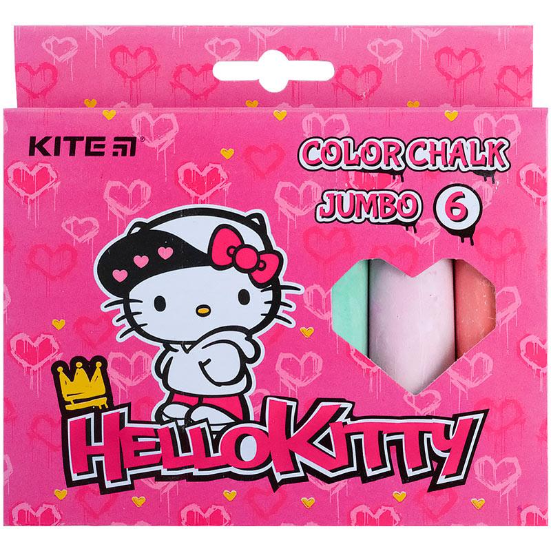 Крейда кольорова 6кольорів Kite Jumbo HK HK21-073