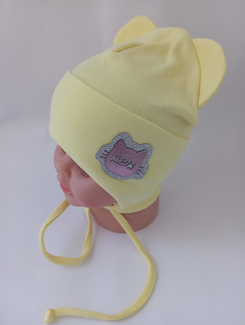 Трикотажна шапка дівчинка ОГ 40-44 см, фото 1