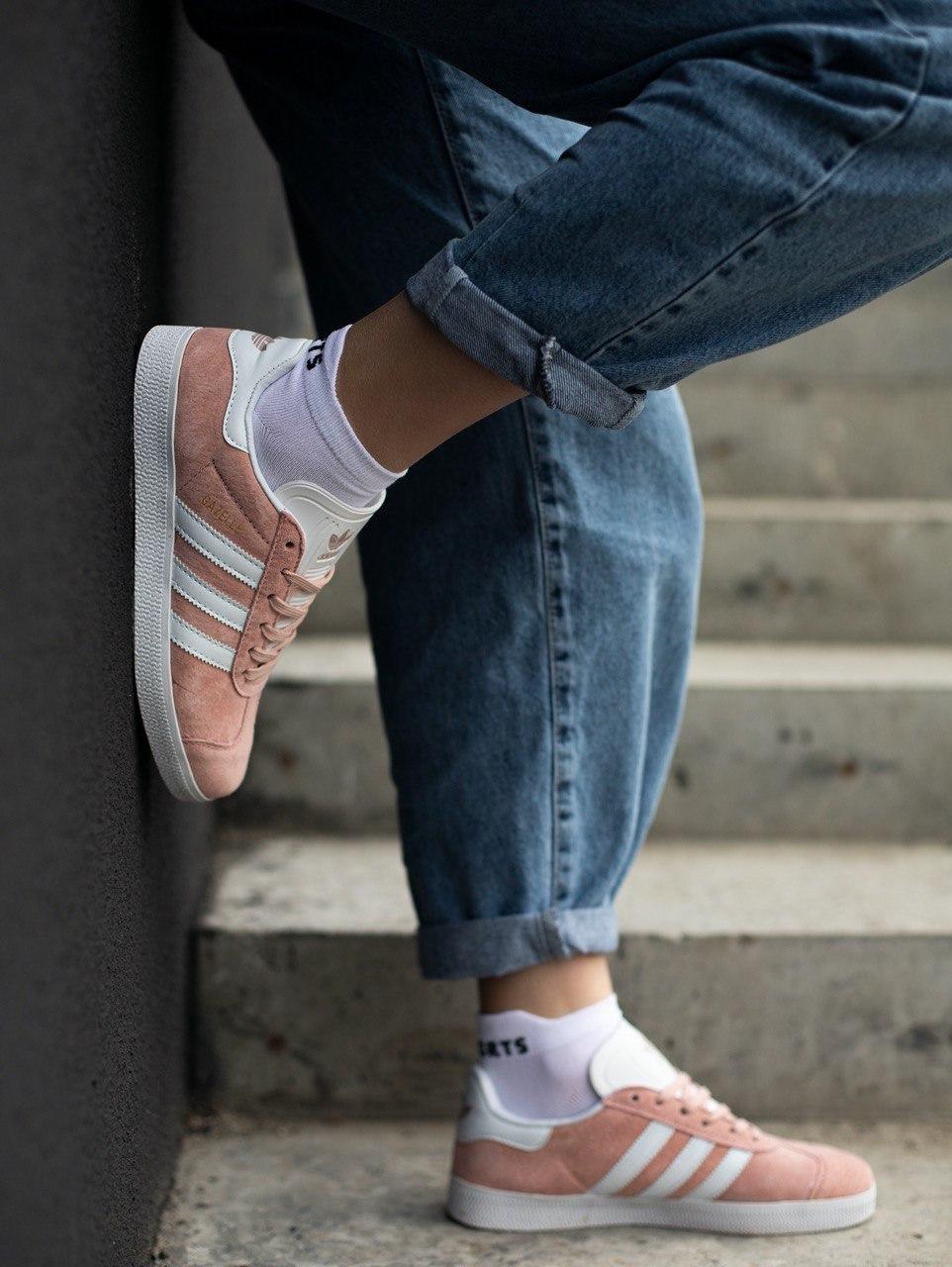 Кроссовки женские Adidas Gazelle Vapour Pink розовый осень весна кеды ...
