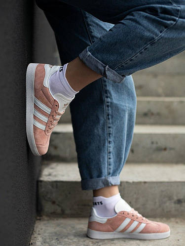Кроссовки женские Adidas Gazelle Vapour Pink розовый осень весна кеды ...