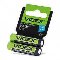 Батарейка щелочная Videx LR03/AAA 2шт SHRINK CARD