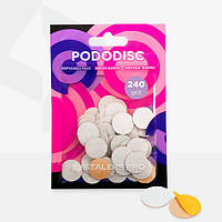 Змінні файли білі для педикюрного диска Pododisc Staleks Pro S, 240 гритів (50 шт.)