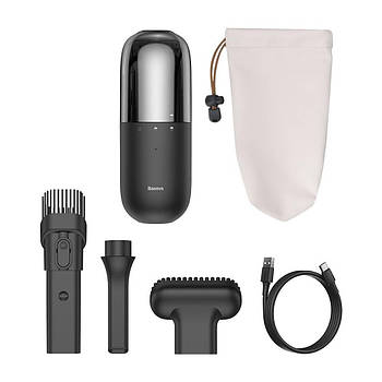 Автопылесос Baseus C1 / 45W / Сухая уборка / Аккумуляторный / 3 насадки / сумка / кабельType-C (CRXCQC1-01)