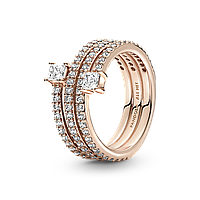 Серебряное кольцо Пандора " Тройная спираль" 180051C01 50