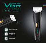 Професійна бездротова машинка для стриження волосся VGR V-021, фото 3