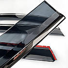 Дефлектори вікон S4C для Hyundai Tucson (TL) 2015-2020 C Хром молдингом Нержавіючої Сталі 3D, фото 2