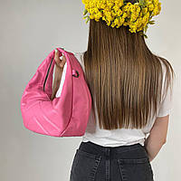 Женская стеганая розовая сумка из эко-кожи