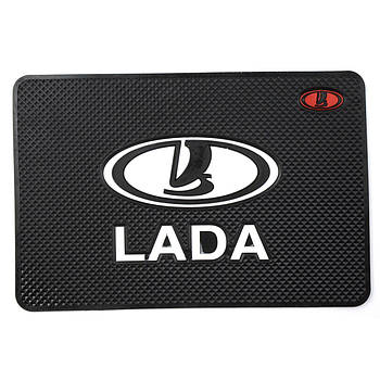 Антискольований килимок торпеди з логотипом Lada