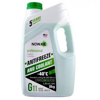Антифриз готовий NOWAX -42 °C G11 Зелений 5 кг (NX05003)