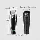 Акумуляторна перукарня машинка для стриження волосся й бороди VGR V030 п'ятьма насадками UKG, фото 2
