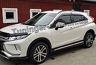 Дефлекторы окон с хром молдингом (ветровики) Mitsubishi Eclipse Cross 2017-2021 (Fly)