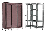 Складана каркасна тканинна шафа Storage Wardrobe 88130, шафа на три секції 130*45*175, фото 6