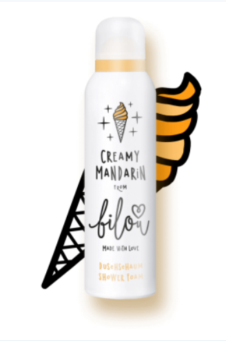 Пинка для душу Bilou Creamy Mandarin 200 мл, мандаринка, оригінал