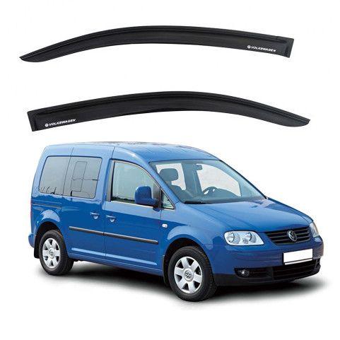 Дефлектори вікон ветровики Volkswagen Caddy 2006-2016 Скотч 3M Voron Glass, фото 1
