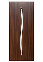 Двері міжкімнатні Шимо Шоколад Shield Line Glass 02 Екошпон скло сатин новий дизайн якості стилю
