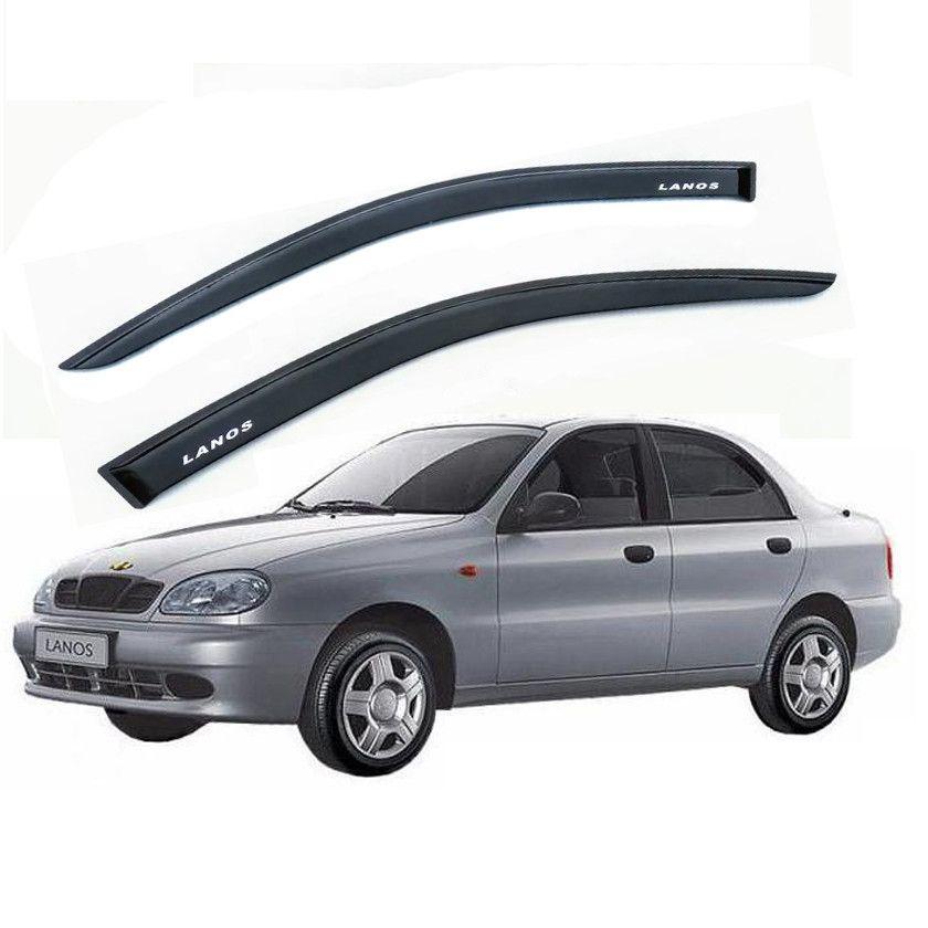 Дефлектори вікон для Daewoo Lanos - Sens 1996- Гнучкі (Acrylic) Тип 2, фото 1
