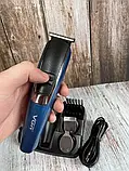 Машинка для стриження волосся тример бритва VGR V-172 5в1 4 насадки, фото 2