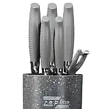 Професійний набір ножів Zepline ZP-046 набір кухонних ножів 7 предметів Сірий, фото 3
