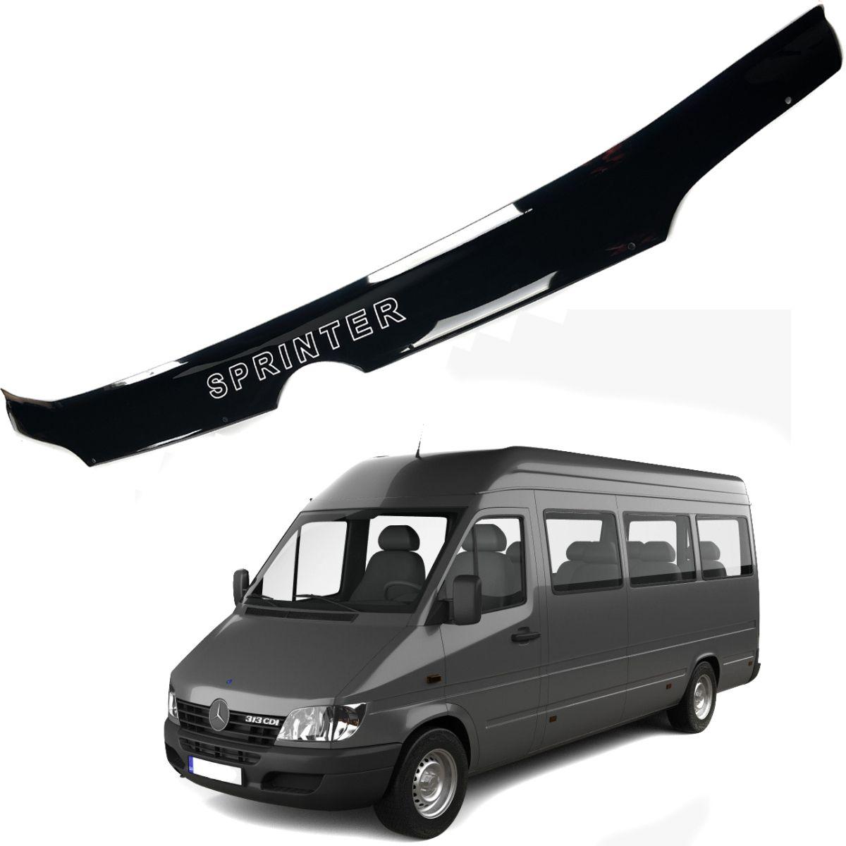 Дефлектор капота мухотяг Mercedes-Benz Sprinter 2002-2006 Voron Glass, фото 1