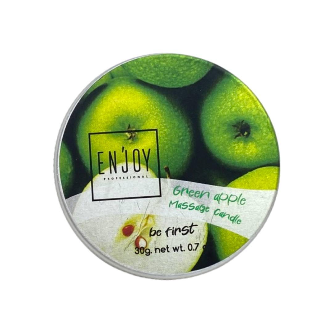 Масажна свічка Enjoy Professional Green apple Зелене яблуко 100 грам, фото 1