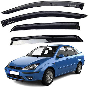 Дефлектори вікон вітровики Ford Focus I Седан — Хетчбек 5d 1998-2004 Voron Glass