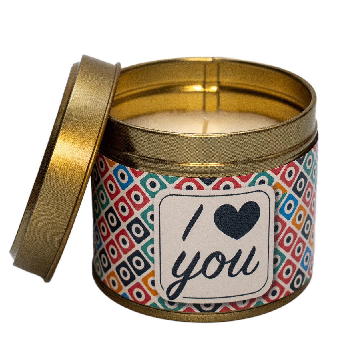 Ароматична свічка Magic Lights I love you, 7,5x7 см, ваніль арт. 40009-8, фото 1