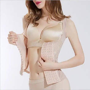 Корсет після пологів шестирядний Perfect Тяжкий з ребрами жорсткості на бретельках M, Бежевий