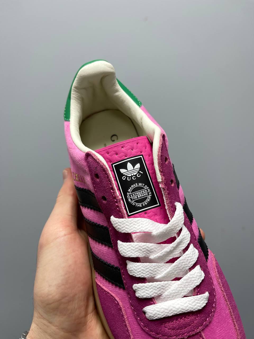 Adidas gazelle pink stripe online